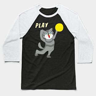 Cat plays ball Baseball T-Shirt